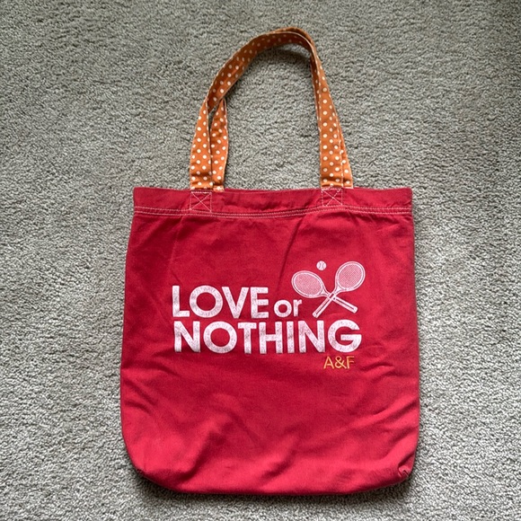 Abercrombie & Fitch Vintage 2000s Tote Bag Tennis A&F Bag Reusable Y2K Tote 90s - Picture 1 of 8
